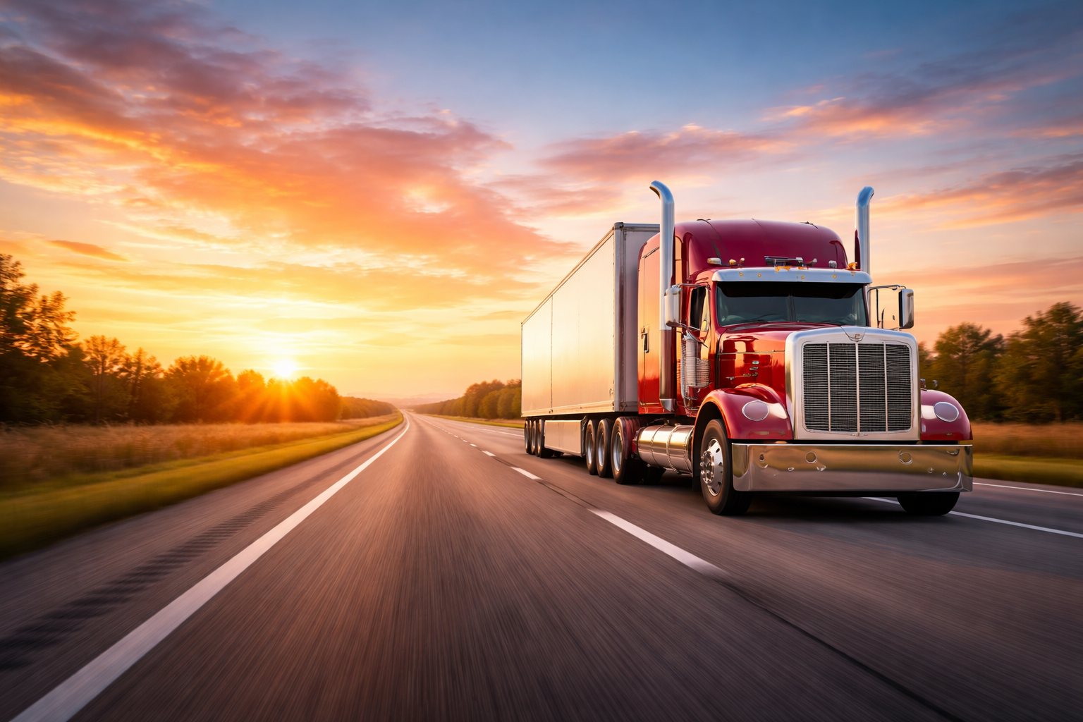Semi-truck on highway